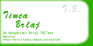 timea brlaj business card